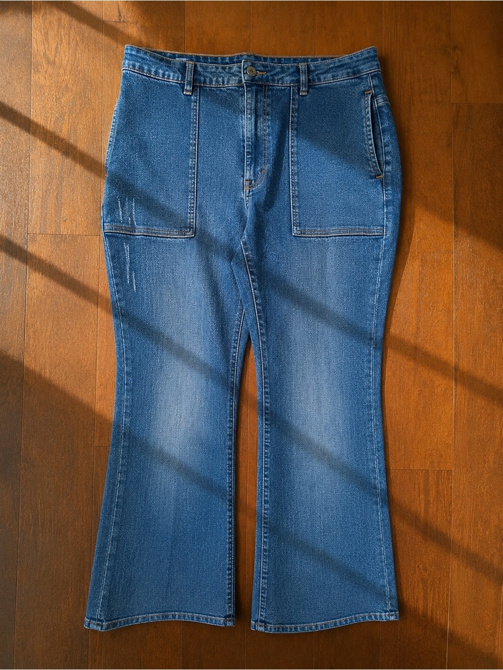 Anthropologie Pilcro Blue Flare Wide-Leg Jeans Sz 22W NWOT